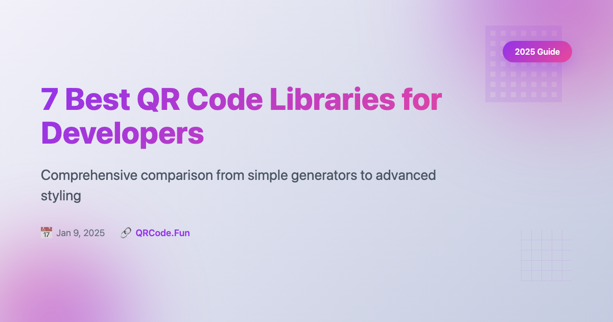The 7 Best QR Code Libraries for Developers in 2025